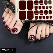 Load image into Gallery viewer, Shiny Toenail Sticker Full Cover Feet Decorations Mixed Patterns Nail Wraps Beauty Design Waterproof Toenail Art Manicure Toe Nail Polish Stickers Glitter Toenail Nail Polish Strips Decals Full Wraps Self Adhesive Toe Nail Tip Full Toe Nail Wraps

