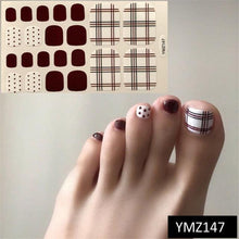 Load image into Gallery viewer, Shiny Toenail Sticker Full Cover Feet Decorations Mixed Patterns Nail Wraps Beauty Design Waterproof Toenail Art Manicure Toe Nail Polish Stickers Glitter Toenail Nail Polish Strips Decals Full Wraps Self Adhesive Toe Nail Tip Full Toe Nail Wraps
