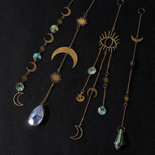 将图片加载到图库查看器，Home Decor Crystal Sun-catchers Window Pendant Hanging Curtain Wind-chimes Light Catcher Star Moon Pendant Rainbow Wind Chime Prisms Wind Chime Hanging Ornaments For Garden Home Christmas Decorations Gift
