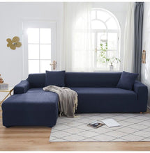 将图片加载到图库查看器，Elegant Elastic Sofa Covers Set for Living Room Chaise Lounge L Shape Corner Stretch Couch Armchair Slipcover Furniture Protector Shaped Sofa Cover Sectional Couch Cover for Living Room Fabric Chaise Lounge Slipcover
