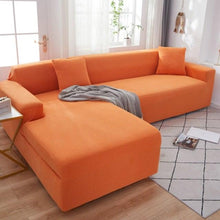 将图片加载到图库查看器，Elegant Elastic Sofa Covers Set for Living Room Chaise Lounge L Shape Corner Stretch Couch Armchair Slipcover Furniture Protector Shaped Sofa Cover Sectional Couch Cover for Living Room Fabric Chaise Lounge Slipcover
