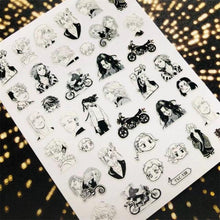 将图片加载到图库查看器，3D Nail Art Stickers Decal Template Nail Tool Decorations Nail Slider  Metallic Nail Art Stickers Set Love Metal Nail Studs Decals for Women Nail Decorations Accessories Metal Curve Stripe Lines Design Letter Nail Sticker Decoration

