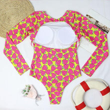 Load image into Gallery viewer, Surfing Swimsuit For Women Bikini Long Sleeve Swimwear Tiger Print Push Up Summer Bath Suit Two Piece Surfing Rash Guard Bikini Long Sleeve Swimsuit Set
