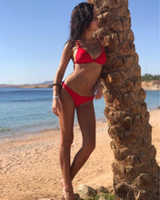 Load image into Gallery viewer, Bikini Swimwear Women Swimsuit Push Up Micro Bikinis Set Swimming Bathing Suit Beachwear Summer Thong Bottom Two Piece Bikini Double Shoulder Straps Cute Swimsuit Triangle Bathing  Bikini
