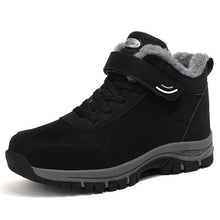 将图片加载到图库查看器，Winter Womens Mens Boots Plush Leather Waterproof Climbing Hunting Shoes Unisex Lace-up Outdoor Warm Hiking Boot Warm Ankle Cushionable Non-Slip Fashion Booties For Outdoor Walking
