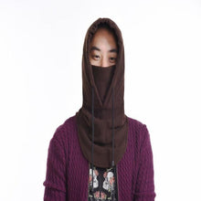 将图片加载到图库查看器，Sally Face Mask Full Face Mask Fleece Cap Balaclava Neck Warmer Hood Winter Sports Ski Men Women Tactical Mask Men Mask Sun Balaclava Shawl Women Winter Hat Soft Knitted Hooded Neck Collar Cap Beanie Hat Warm Scarf Unisex Bonnet Hooded Scarf Hat
