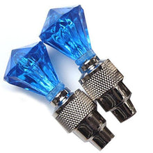 将图片加载到图库查看器，2PCS Bicycle Valve Lights Wheel Spokes Tire LED Light Tire Valve Caps Cycling Lantern Lamp Bike Accessory LED Bike Wheel Light Tire Valve Cap Neon Lamp Shockproof For Front And Rear Wheel Flashing Lamp Glow In The Dark Cool Accessories
