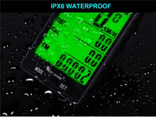 将图片加载到图库查看器，Wireless Wired Bike Computer Backlight Speedometer Odometer Rainproof Cycling Stopwatch Road Bicycle Computer Multifunction With Extra Large LCD Backlight Display Waterproof Design
