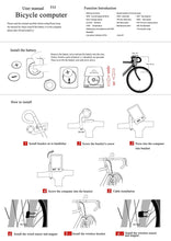 将图片加载到图库查看器，Wireless Wired Bike Computer Backlight Speedometer Odometer Rainproof Cycling Stopwatch Road Bicycle Computer Multifunction With Extra Large LCD Backlight Display Waterproof Design
