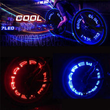 将图片加载到图库查看器，Bicycle Light Wheels Double-Sensing Sided Mountain Bike LED Lamp Riding Wheel Lights Neon Flashing Lamp Glow In The Dark Safety Warning Bike Lights For Night Riding
