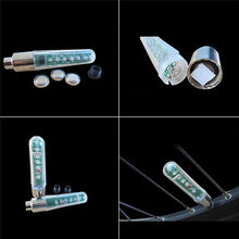 将图片加载到图库查看器，Bicycle Light Wheels Double-Sensing Sided Mountain Bike LED Lamp Riding Wheel Lights Neon Flashing Lamp Glow In The Dark Safety Warning Bike Lights For Night Riding
