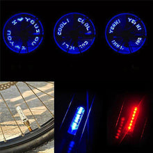 将图片加载到图库查看器，Bicycle Light Wheels Double-Sensing Sided Mountain Bike LED Lamp Riding Wheel Lights Neon Flashing Lamp Glow In The Dark Safety Warning Bike Lights For Night Riding
