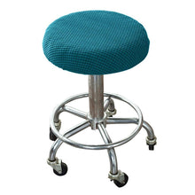 将图片加载到图库查看器，Seat Chair Slipcover Thickened Round Chair Cover Bar Stool Cover Elastic Stretchable Polyester Round Washable Stool Cushion Home Jacquard Bar Stool Covers Stretch Round Chair Seat Cover Chair Seat Slipcovers
