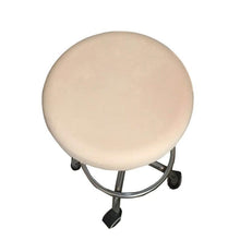 将图片加载到图库查看器，Polyester Fabric Round Chair Cover Waterproof Dining Seat Chair Covers Hotel Banquet Seat Covers Chair Protector Round Bar Stool Seat Covers Washable Stool Cushion Slipcover Elastic Bar Chair Covers
