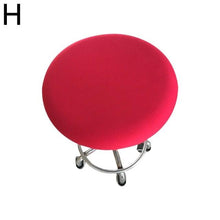 将图片加载到图库查看器，Polyester Fabric Round Chair Cover Waterproof Dining Seat Chair Covers Hotel Banquet Seat Covers Chair Protector Round Bar Stool Seat Covers Washable Stool Cushion Slipcover Elastic Bar Chair Covers
