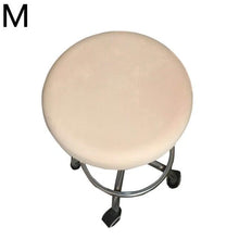 将图片加载到图库查看器，Polyester Fabric Round Chair Cover Waterproof Dining Seat Chair Covers Hotel Banquet Seat Covers Chair Protector Round Bar Stool Seat Covers Washable Stool Cushion Slipcover Elastic Bar Chair Covers
