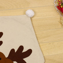 将图片加载到图库查看器，Christmas Hat Chair Cover Xmas Santa Claus Deer Elk Dining Chair Covers for Kitchen Placemat Dining Seat Christmas Home Decor r Back Cover Removable Washable Chair Protector Cover For Kitchen Dining Room Chairs and Living Room 50x60cm
