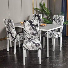 Load image into Gallery viewer, Marble Printed Stretch Chair Cover For Dining Room Office Banquet Chair Protector Elastic Material Armchair Cover  Chair Cover Chair Slipcover Marble Background Texture Parson Chair
