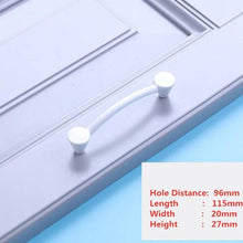 Load image into Gallery viewer, Handles Drawer Cabinet Furniture Kitchen Handles For Cabinet Knob Door Drawer Furniture Kitchen Knob Simplicity White Stainless Steel Hollow Tube  Bar Drawer Pulls Cupboard Knob For Kitchen Furniture Hardware
