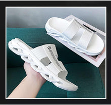 Load image into Gallery viewer, Slippers For Mens Beach Flip Flops White Sandals Flip Flop Sandals With Shock Absorbing Sole  Lightweight Non-Slip Sport Cushion Beach Slippers
