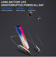 Load image into Gallery viewer, Hanging Neck Bluetooth 5.0 Wireless Sports Headset Ear Headset Bluetooth Headphones Earbuds Earphone With Microphone For Bluetooth Over Ear Headphones, Wireless 5.0/Wired Headset, 55Hrs Playtime, Hi-Fi Stereo Deep Bass, Soft Earmuffs &amp; Light Weight
