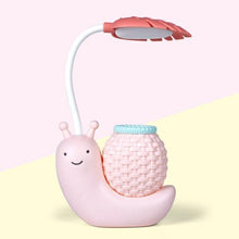将图片加载到图库查看器，Snail Led Table Lamp Cute Pen Holder Desk Light Reading Study Children Bedroom College Dorm Eye Protection Adjustable Organizer Cute Study Lamps for Bedroom Décor
