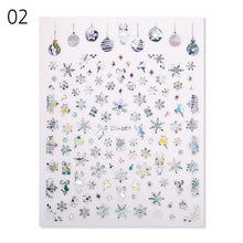 将图片加载到图库查看器，Sliver Bronzing Christmas Slider Nail Art 3D Decals Decoration Snowflake Nail Art Sticker Manicures Transfer Foil Xmas Gift  Nails Snowflake Nail Art Stickers Decals Christmas Nail 3D Self Adhesive Nail Stickers for Acrylic Nails Snowflake
