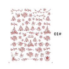 将图片加载到图库查看器，Sliver Bronzing Christmas Slider Nail Art 3D Decals Decoration Snowflake Nail Art Sticker Manicures Transfer Foil Xmas Gift  Nails Snowflake Nail Art Stickers Decals Christmas Nail 3D Self Adhesive Nail Stickers for Acrylic Nails Snowflake

