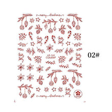 将图片加载到图库查看器，Sliver Bronzing Christmas Slider Nail Art 3D Decals Decoration Snowflake Nail Art Sticker Manicures Transfer Foil Xmas Gift  Nails Snowflake Nail Art Stickers Decals Christmas Nail 3D Self Adhesive Nail Stickers for Acrylic Nails Snowflake
