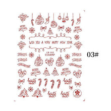 将图片加载到图库查看器，Sliver Bronzing Christmas Slider Nail Art 3D Decals Decoration Snowflake Nail Art Sticker Manicures Transfer Foil Xmas Gift  Nails Snowflake Nail Art Stickers Decals Christmas Nail 3D Self Adhesive Nail Stickers for Acrylic Nails Snowflake
