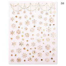 将图片加载到图库查看器，Sliver Bronzing Christmas Slider Nail Art 3D Decals Decoration Snowflake Nail Art Sticker Manicures Transfer Foil Xmas Gift  Nails Snowflake Nail Art Stickers Decals Christmas Nail 3D Self Adhesive Nail Stickers for Acrylic Nails Snowflake
