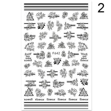 将图片加载到图库查看器，3D Nail Sticker Russian English Letter Sticker For Nails Foil Love Heart Design Accessories Fashion Manicures Sticker Decoration  Nail Art Stickers Water Transfer Nail Decals Full Wraps Gradient Acrylic Nail Kits for Women Manicure Decoration
