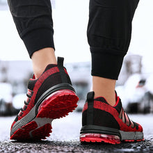 Load image into Gallery viewer, Running Mens Sport Elegant Sneakers Air Cushion Sneakers Lace Up Low Top Jogging Shoes Man Athletic Footwear Breathable Comfortable Athletic Running Sneakers

