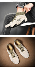 Load image into Gallery viewer, Men Beige Casual Shoes Outdoor Comfy Walking Sneakers Fashion All-Match Sneakers Breathable Cloth Casual Sports Flats Men Lightweight Outdoor Running Sneakers
