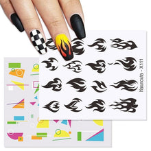Load image into Gallery viewer, Rainbow Wave Love Heart Pattern Water Decals Stickers Butterfly Dragon Geometry Slider For Nails Art Decoration Tip Water Transfer Nail Decals Sticker For Pretty Girl Self-Adhesive Nail Decals Designer Nail Stickers for Acrylic
