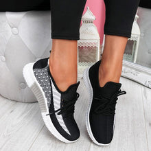 Load image into Gallery viewer, Elegant Sport Women's Vulcanized Female Lace Up Mesh Sneakers Round Toe Casual Walking Shoes Mesh Flat Anti-slip Women Breathable Mesh Fashion Sneakers
