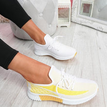 Load image into Gallery viewer, Elegant Sport Women's Vulcanized Female Lace Up Mesh Sneakers Round Toe Casual Walking Shoes Mesh Flat Anti-slip Women Breathable Mesh Fashion Sneakers
