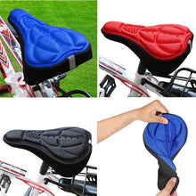 Load image into Gallery viewer, Mountain Bike 3D Saddle Cover Thick Breathable Super Soft Bicycle Seat Cushion Silicone Sponge Gel Seat Cover With Gel Padding And Memory Foam Bike Seat Cushion Cover Pad  For Bicycle Seat Saddle
