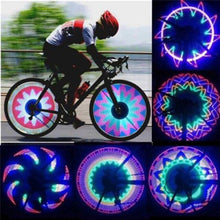 Load image into Gallery viewer, Bicycle Motorcycle Bike Tire Wheel Lights 32 Patterns LED Flash Spoke Lamp Cycling Light Bike Bicycle Spoke LED Lights Bright Cycling Flashing Night Light Safe Accessories
