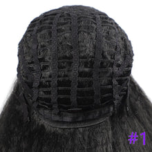 将图片加载到图库查看器，Long Kinky Straight Synthetic Wigs for Black Women Black Brown Blonde Ginger Red White Hair Afro Wigs Synthetic Hair  Wigs For Black Women Cosplay Wigs For Women
