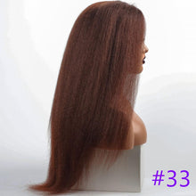 将图片加载到图库查看器，Long Kinky Straight Synthetic Wigs for Black Women Black Brown Blonde Ginger Red White Hair Afro Wigs Synthetic Hair  Wigs For Black Women Cosplay Wigs For Women
