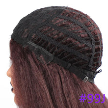 将图片加载到图库查看器，Long Kinky Straight Synthetic Wigs for Black Women Black Brown Blonde Ginger Red White Hair Afro Wigs Synthetic Hair  Wigs For Black Women Cosplay Wigs For Women
