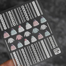 将图片加载到图库查看器，New Craft Nail Stickers Japanese 5d Nails Sticker Three-dimensional Snowflake Nail art Stickers Decals Decoration Decals Snowflakes Elk Bear Christmas Xmas Stickers Snowflakes Nail Water Decals Christmas White Snow Transfer Sticker Decoration Slider
