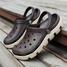 Load image into Gallery viewer, New Mens Summer Slippers Beach Sandals Jelly Shoes Men Outdoor Sandals Hollow Clogs Adjustable Garden Slippers House Shoes Durable Lightweight Beach Clogs
