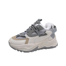 将图片加载到图库查看器，Casual Womens Blue Sneakers High Heels Platform Sports Shoes Autumn Thick Bottom Walking Breathable Vulcanized Shoes Luxury Tennis Sneakers Trainers Lace Up Fashion Design
