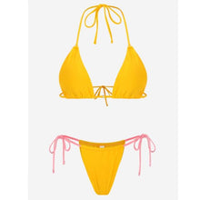 Load image into Gallery viewer, Bikini Swimsuit Solid Color Bikini Set  Swimwear Bathing Suit Women Bikinis String Beach Women Two Piece Bikini Swimsuit Bathing Suits Halter Triangle Tops String Bikini Sets
