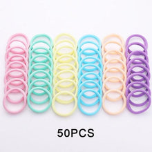 将图片加载到图库查看器，1Set 4cm Girls Cute Colorful Elastic Hair Bands Children Lovely Ponytail Holder Scrunchies Hair Ties Headbands Fashion Hairgrips Accessories For Party
