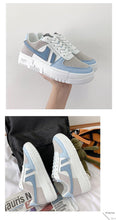 Load image into Gallery viewer, Fashion Flats Womans Sneakers Casual Breathable Vulcanized Shoes Lace Up Woman Comfort Walking White Round Head Platform Casual Sports Cute Fashion Walking School Sneakers
