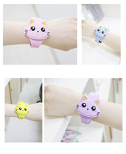 将图片加载到图库查看器，3D Kids Watches Cute Rabbit Cat LED Electronic Children Watch Boys and Girls Silicone Toy Wristwatches Girls Watch Digital Cute Shape LED Fashion Silicone Band Clamshell Design Wrist Watch
