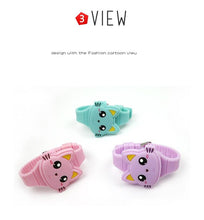 将图片加载到图库查看器，3D Kids Watches Cute Rabbit Cat LED Electronic Children Watch Boys and Girls Silicone Toy Wristwatches Girls Watch Digital Cute Shape LED Fashion Silicone Band Clamshell Design Wrist Watch
